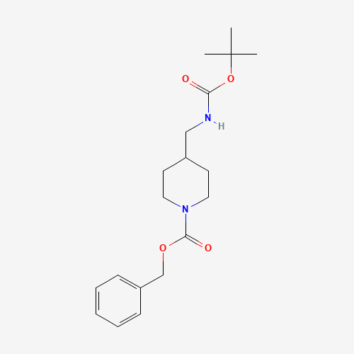 172348-56-0 benzyl 4-[(tert-butoxycarbonylamino)methyl]piperidine-1-carboxylate chemical structure