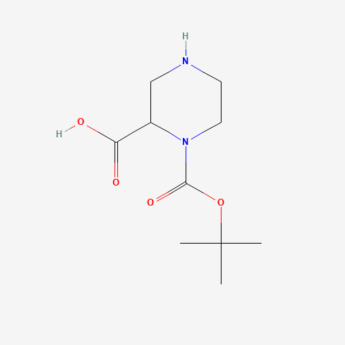 1214196-85-6 1-{[(2-Methyl-2-propanyl)oxy]carbonyl}-2-piperazinecarboxylic acid chemical structure