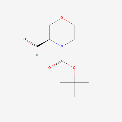 1257850-86-4 2-Methyl-2-propanyl (3R)-3-formyl-4-morpholinecarboxylate chemical structure