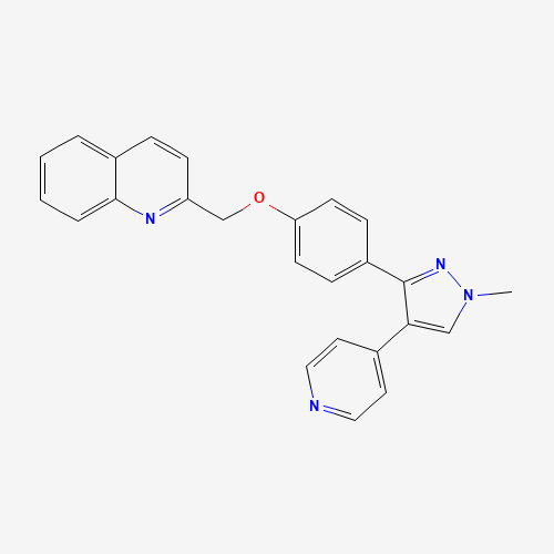 898562-94-2 2-({4-[1-Methyl-4-(4-pyridinyl)-1H-pyrazol-3-yl]phenoxy}methyl)quinoline chemical structure