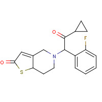150322-38-6 5-[2-Cyclopropyl-1-(2-fluorophenyl)-2-oxoethyl]-5,6,7,7a-tetrahydrothieno[3,2-c]pyridin-2(4H)-one chemical structure
