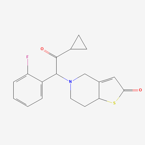 150322-38-6 5-[2-Cyclopropyl-1-(2-fluorophenyl)-2-oxoethyl]-5,6,7,7a-tetrahydrothieno[3,2-c]pyridin-2(4H)-one chemical structure