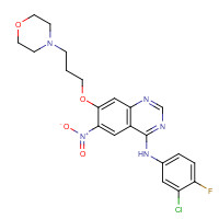 267243-64-1 N-(3-Chloro-4-fluorophenyl)-7-[3-(4-morpholinyl)propoxy]-6-nitro-4-quinazolinamine chemical structure