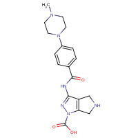 761443-50-9 3-[[4-(4-methylpiperazin-1-yl)benzoyl]amino]-5,6-dihydro-4H-pyrrolo[3,4-c]pyrazole-1-carboxylic acid chemical structure