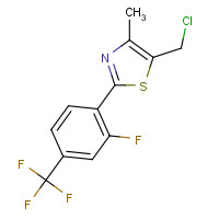 317319-37-2 5-(chloromethyl)-2-[2-fluoro-4-(trifluoromethyl)phenyl]-4-methyl-thiazole chemical structure