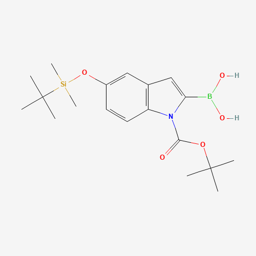 335649-61-1 [1-(tert-butoxycarbonyl)-5-{[tert-butyl(dimethyl)silyl]oxy}-1H-indol-2-yl]boronic acid chemical structure
