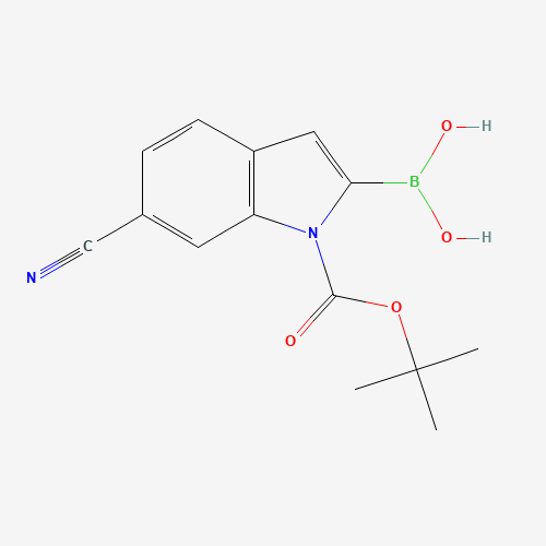913835-67-3 [1-(tert-butoxycarbonyl)-6-cyano-1H-indol-2-yl]boronic acid chemical structure