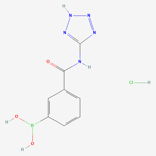850567-38-3 [3-(1H-Tetrazol-5-ylcarbamoyl)phenyl]boronic acid hydrochloride (1:1) chemical structure