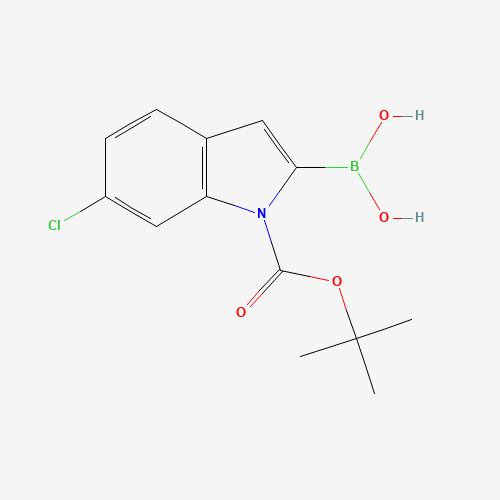 352359-22-9 [1-(tert-butoxycarbonyl)-6-chloro-1H-indol-2-yl]boronic acid chemical structure