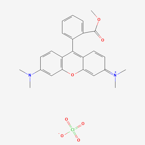 115532-50-8 6-(Dimethylamino)-9-[2-(methoxycarbonyl)phenyl]-N,N-dimethyl-3H-xanthen-3-iminium perchlorate chemical structure