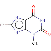 93703-24-3 1H-purine-2,6-dione, 8-bromo-3,7-dihydro-3-methyl- chemical structure