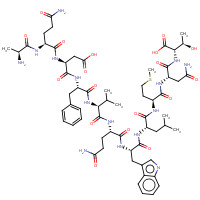 64790-15-4 L-Alanyl-L-glutaminyl-L-a-aspartyl-L-phenylalanyl-L-valyl-L-glutaminyl-L-tryptophyl-L-leucyl-L-methionyl-L-asparaginyl-L-threonine chemical structure
