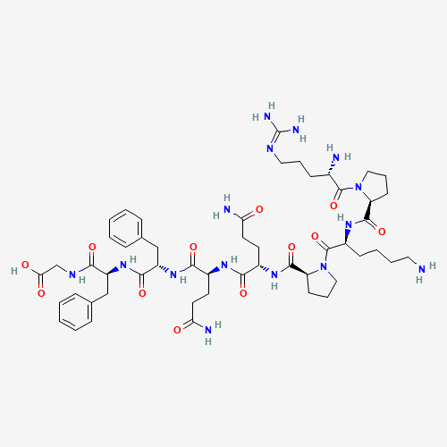 57468-17-4 N<sup>5</sup>-(Diaminomethylene)-L-ornithyl-L-prolyl-L-lysyl-L-prolyl-L-glutaminyl-L-glutaminyl-L-phenylalanyl-L-phenylalanylglycine chemical structure
