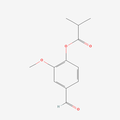 20665-85-4 4-formyl-2-methoxyphenyl 2-methylpropanoate chemical structure