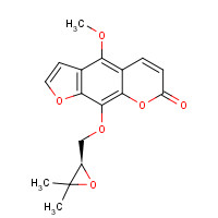 26091-79-2 (R)-9-((3,3-Dimethyl-2-oxiranyl)methoxy)-4-methoxyfuro(3,2-g)chromen-7-one chemical structure