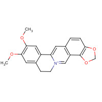 6873-09-2 Benz(a)-1,3-benzodioxolo(4,5-g)quinolizinium, 11,12-dihydro-8,9-dimethoxy- chemical structure