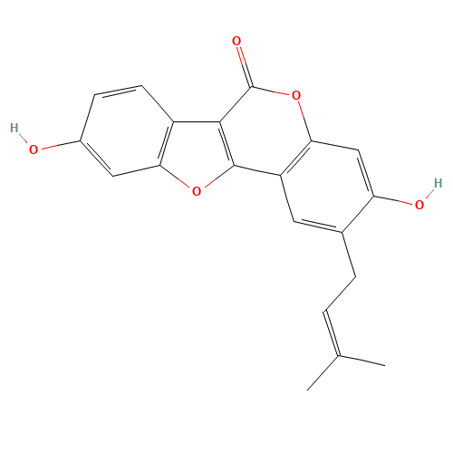 18642-23-4 6-(3-Methylbut-2-enyl)coumestrol chemical structure