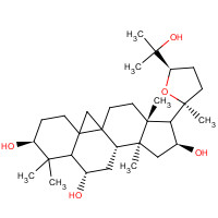 84605-18-5 (3b,5ξ,6a,9ξ,10ξ,16b,17ξ,24R)-20,24-Epoxy-9,19-cyclolanostane-3,6,16,25-tetrol chemical structure