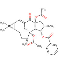 218916-52-0 (1aR,4aR,6S,7S,7aR,8R,11aS)-4a,8-Diacetoxy-1,1,3,6-tetramethyl-9-methylene-4-oxo-1a,4,4a,5,6,7,7a,8,9,10,11,11a-dodecahydro-1H-cyclopenta[a]cyclopropa[f][11]annulen-7-yl benzoate chemical structure