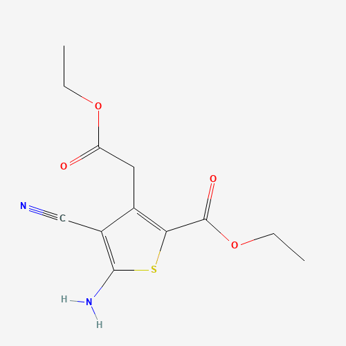 58168-20-0 ethyl 5-amino-4-cyano-3-(2-ethoxy-2-oxoethyl)thiophene-2-carboxylate chemical structure