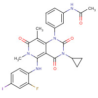 871700-17-3 N-(3-{3-Cyclopropyl-5-[(2-fluoro-4-iodophenyl)amino]-6,8-dimethyl-2,4,7-trioxo-3,4,6,7-tetrahydropyrido[4,3-d]pyrimidin-1(2H)-yl}phenyl)acetamide chemical structure