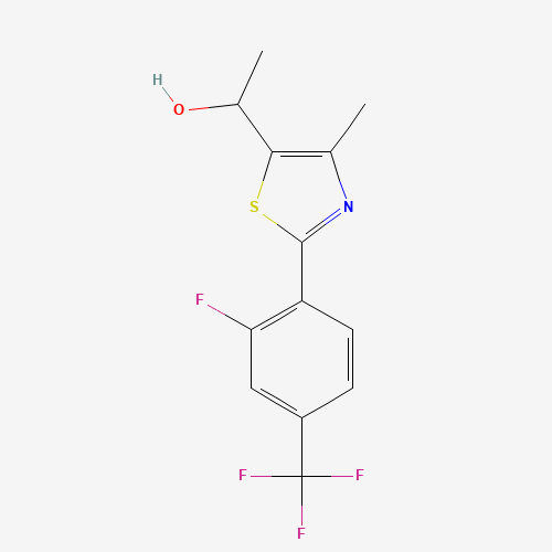 447406-75-9 [2-[2-fluoro-4-(trifluoromethyl)phenyl]-4-methyl-thiazol-5-yl]methanol chemical structure