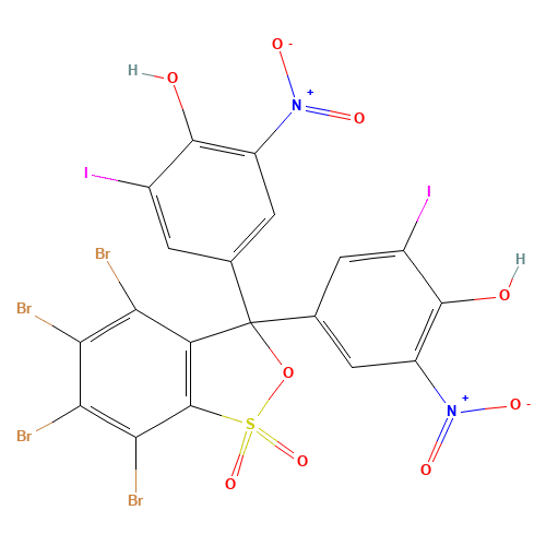 145551-16-2 3,3'-dinitro-5,5'-diiodo-3,4,5,6-trtrabromophenol-sulfonephthalein chemical structure