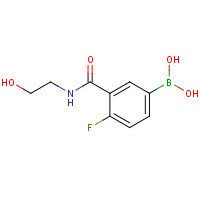 874219-25-7 {4-Fluoro-3-[(2-hydroxyethyl)carbamoyl]phenyl}boronic acid chemical structure