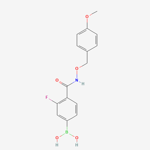 913835-49-1 [3-Fluoro-4-({[(4-methoxybenzyl)oxy]carbonyl}amino)phenyl]boronic acid chemical structure