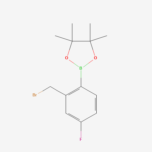850567-57-6 2-[2-(Bromomethyl)-4-fluorophenyl]-4,4,5,5-tetramethyl-1,3,2-dioxaborolane chemical structure