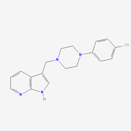 158985-00-3 3-{[4-(4-Chlorophenyl)-1-piperazinyl]methyl}-1H-pyrrolo[2,3-b]pyridine chemical structure
