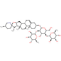 20311-51-7 (3b,22a,25R)-Spirosol-5-en-3-yl 6-deoxy-a-L-mannopyranosyl-(1->2)-[6-deoxy-a-L-mannopyranosyl-(1->4)]-b-D-glucopyranoside chemical structure
