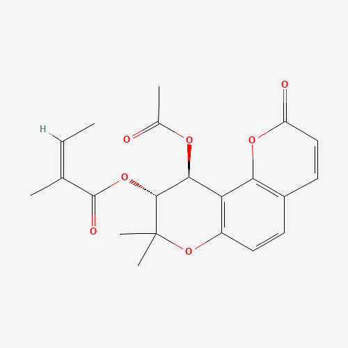73069-25-7 (9R,10R)-10-Acetoxy-8,8-dimethyl-2-oxo-9,10-dihydro-2H,8H-pyrano[2,3-f]chromen-9-yl (2Z)-2-methyl-2-butenoate chemical structure