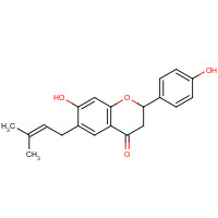 19879-32-4 7-Hydroxy-2-(4-hydroxyphenyl)-6-(3-methyl-2-buten-1-yl)-2,3-dihydro-4H-chromen-4-one chemical structure