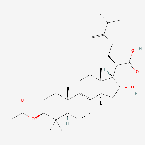 29070-92-6 3-Acetoxy-16-hydroxy-24-methylenelanost-8-en-21-oic acid chemical structure