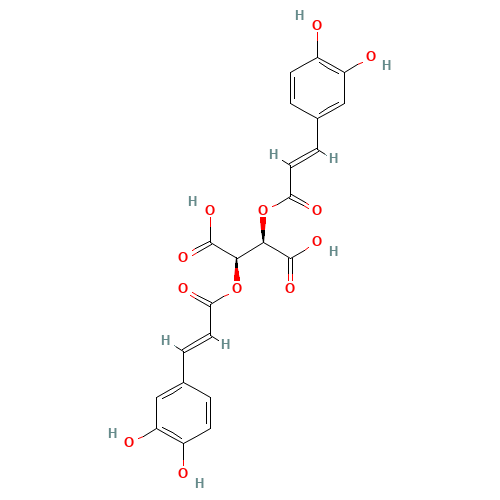 6537-80-0 (2R,3R)-2,3-Bis{[(2E)-3-(3,4-dihydroxyphenyl)-2-propenoyl]oxy}succinic acid chemical structure