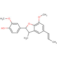 2680-81-1 2-Methoxy-4-{7-methoxy-3-methyl-5-[(1E)-1-propen-1-yl]-2,3-dihydro-1-benzofuran-2-yl}phenol chemical structure