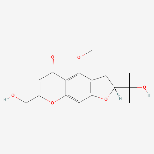 37921-38-3 (2S)-7-(Hydroxymethyl)-2-(2-hydroxy-2-propanyl)-4-methoxy-2,3-dihydro-5H-furo[3,2-g]chromen-5-one chemical structure