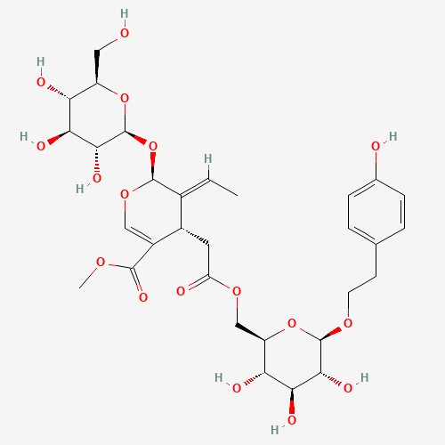 39011-92-2 2-(4-Hydroxyphenyl)ethyl 6-O-{[(2S,3E)-3-ethylidene-2-(b-D-glucopyranosyloxy)-5-(methoxycarbonyl)-3,4-dihydro-2H-pyran-4-yl]acetyl}-b-D-glucopyranoside chemical structure