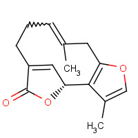 728-61-0 (1R)-3,8-Dimethyl-5,14-dioxatricyclo[10.2.1.02,6]pentadeca-2(6),3,8,12(15)-tetraen-13-one chemical structure