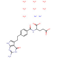 357166-29-1 Sodium (2S)-2-({4-[2-(2-amino-4-oxo-4,7-dihydro-1H-pyrrolo[2,3-d]pyrimidin-5-yl)ethyl]benzoyl}amino)pentanedioate hydrate (2:1:7) chemical structure