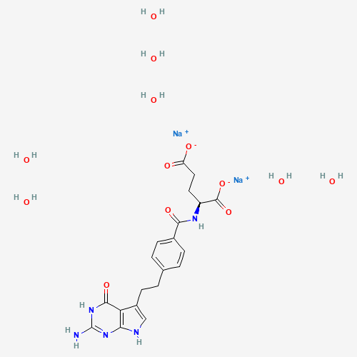 357166-29-1 Sodium (2S)-2-({4-[2-(2-amino-4-oxo-4,7-dihydro-1H-pyrrolo[2,3-d]pyrimidin-5-yl)ethyl]benzoyl}amino)pentanedioate hydrate (2:1:7) chemical structure