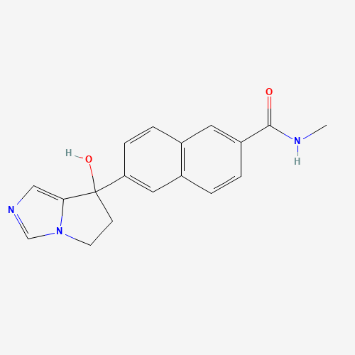 426219-32-1 6-(7-Hydroxy-6,7-dihydro-5H-pyrrolo[1,2-c]imidazol-7-yl)-N-methyl-2-naphthamide chemical structure