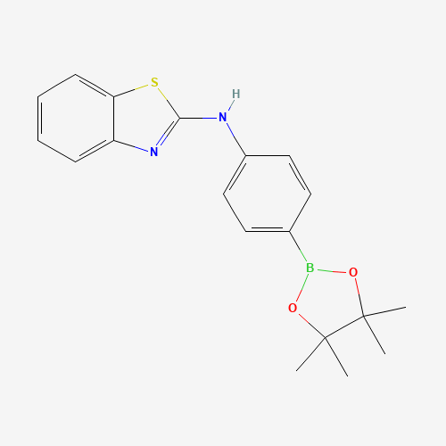330793-85-6 N-[4-(4,4,5,5-Tetramethyl-1,3,2-dioxaborolan-2-yl)phenyl]-1,3-benzothiazol-2-amine chemical structure