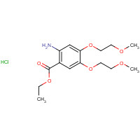 183322-17-0 2-Amino-4,5-bis(2-methoxyethoxy)benzoic acid ethyl ester hydrochloride chemical structure
