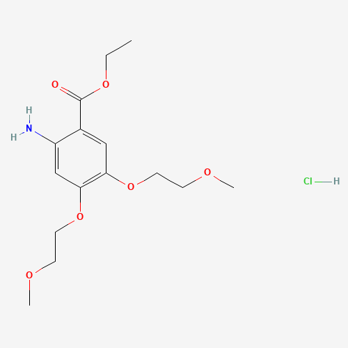 183322-17-0 2-Amino-4,5-bis(2-methoxyethoxy)benzoic acid ethyl ester hydrochloride chemical structure