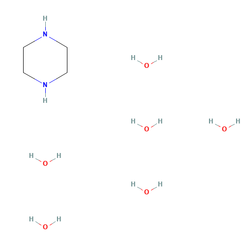 142-63-2 PIPERAZINE HEXAHYDRATE chemical structure