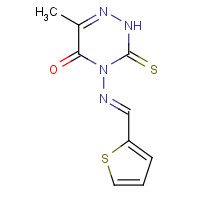 292053-22-6 6-Methyl-4-[(E)-(2-thienylmethylene)amino]-3-thioxo-3,4-dihydro-1,2,4-triazin-5(2H)-one chemical structure