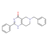 1047-48-9 pyrido[4,3-d]pyrimidin-4(3H)-one, 5,6,7,8-tetrahydro-2-phenyl-6-(phenylmethyl)- chemical structure