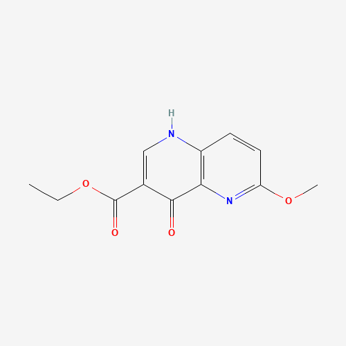 53241-92-2 4-Hydroxy-6-methoxy-[1,5]naphthyridine-3-carboxylic acid ethyl ester chemical structure